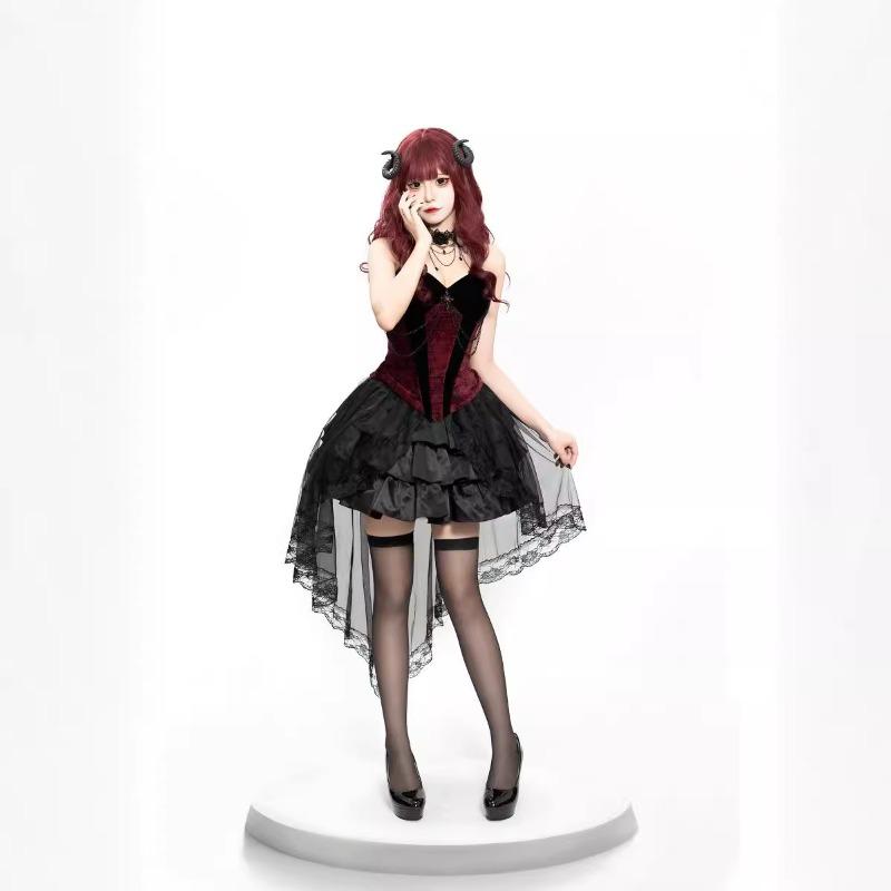 Halloween Adult Duchess Vampire Dark Gothic Witch Stage Cosplay Uniform