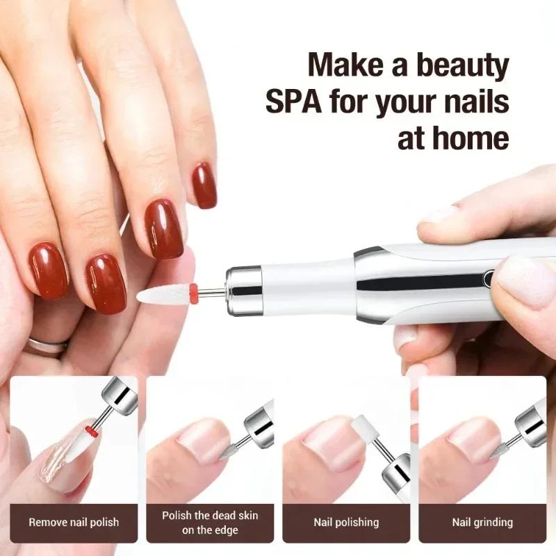 Professional Electric Nail Drill Machine Set For Gel Polish Pedicure Manicure Nail Grinding Equipment Polishing Tool