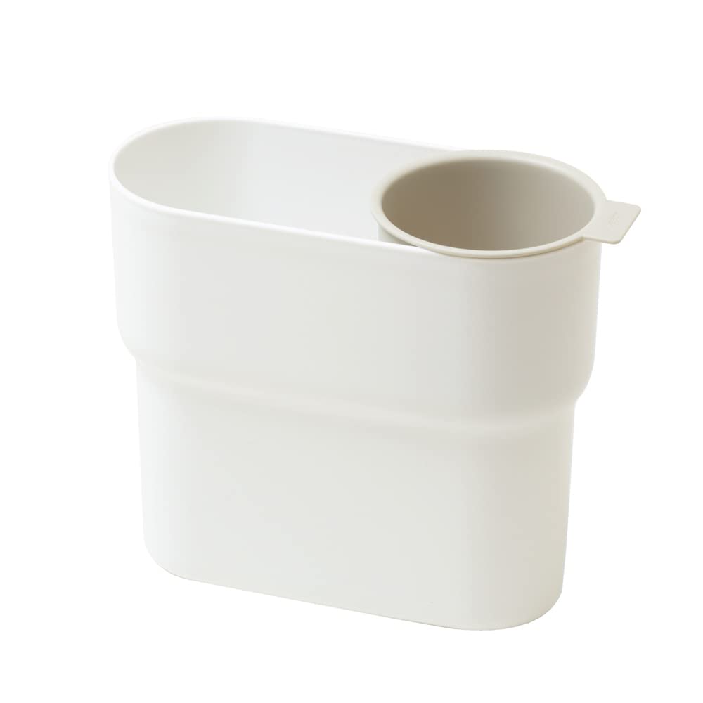 ideaco (ideaco) Trash Can with Separate Cups, Rich White & Sand White, 7L, Trash Can Niko (nico) One