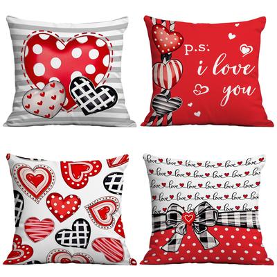 New Valentine's Day Pillow Case Love Letter Print Pillow Case Living Room Sofa Bedroom Cushion