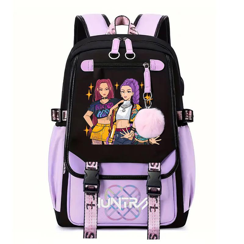 Witch Hunter Animation Cartoon Printed School Bag Large Capacity Junior High School Student Backpack