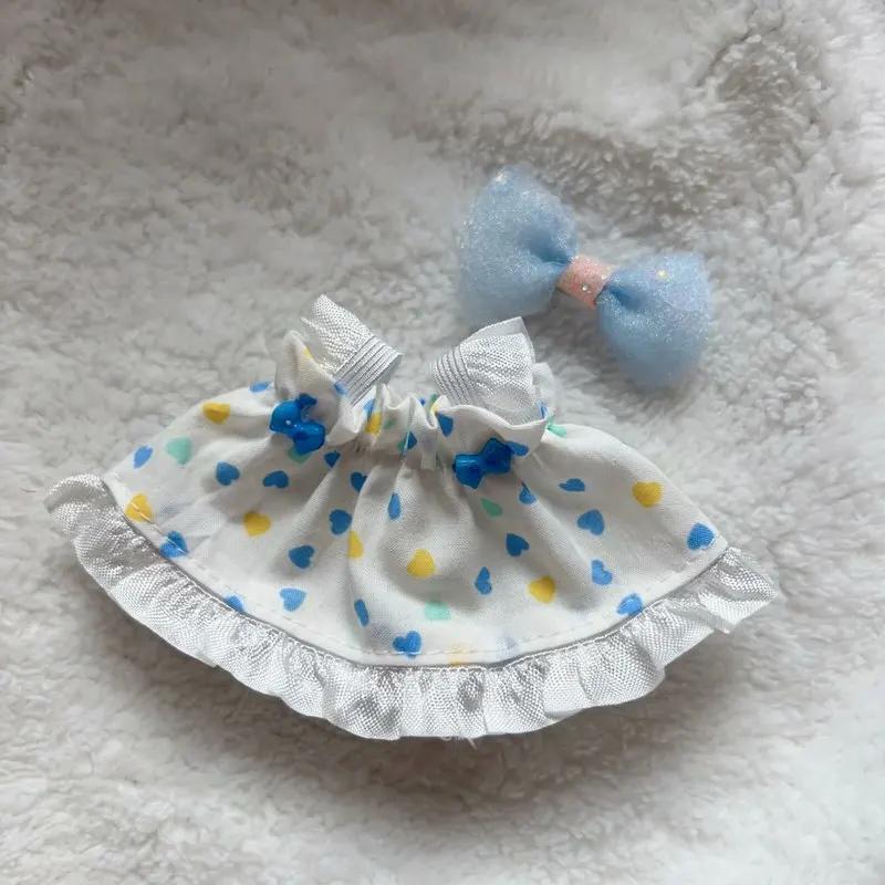 Doll Clothes Fashion Clothes Bow Strap Floral Skirt for 17cm Doll Clothes Dolls Accessories Cute Little Clothes