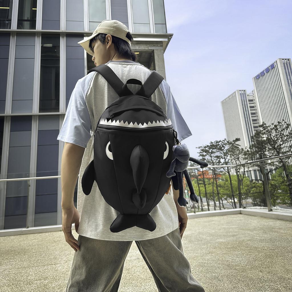 Sac à dos tendance requin pour écolier, couple homme et femme, grande capacité, collège, étudiant, sac à dos scolaire, niche, drôle, voyage, dos