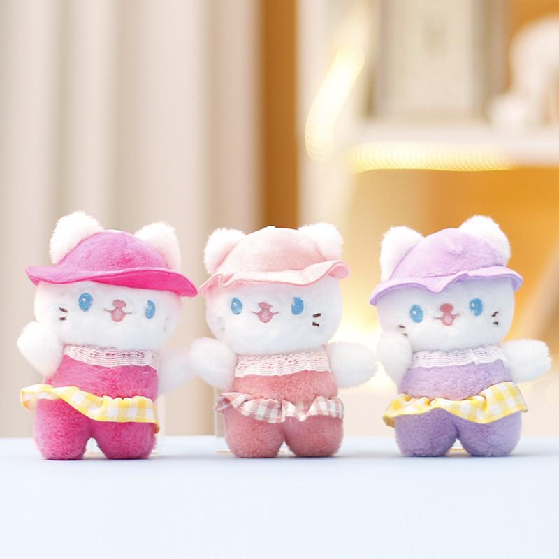 Cute Keychain Pussy Cartoon Girl Backpack Decorative Pendant Plush Gift Doll