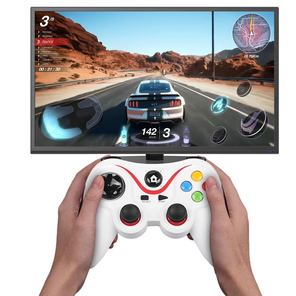 V8 2.4G Wireless Game Controller Wireless Joystick Gamepad Dual Vibration Gaming Controller for Android/iOS/PC/Switch/PS3/Phone