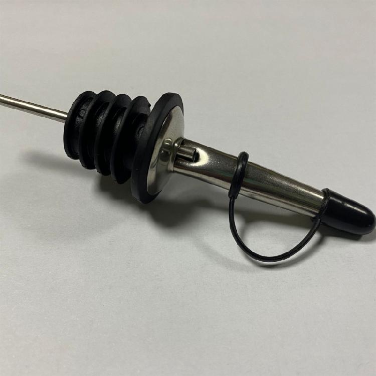 Liquor Pour Spouts with Dust Cap Set of 6 Stainless Steel Leak Proof Oil Dispenser Bottle Pourers For Home Kitchens Bar