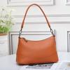 Cowhide Women Single Shoulder Crossbody Simple Multi-compartment Dumpling Bag Large Capacity Aunt Mother Bag