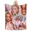Katseye Kpop Girl Group Blanket Fleece Printed   Multifunction Lightweight Thin Throw Blankets for Bed Couch Bedspreads