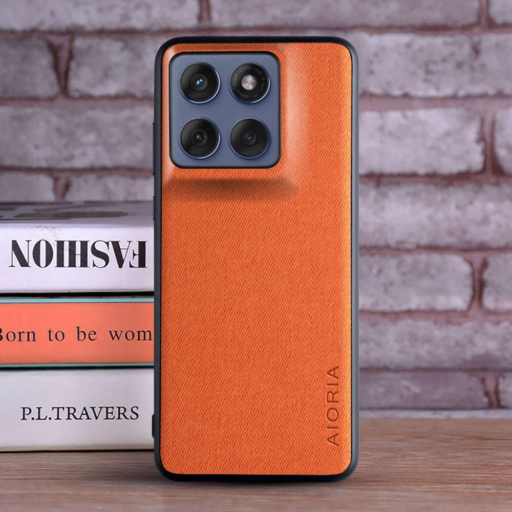 Case for MOTO Edge 60 Fusion Leather Master Hard Textile Leather Fashion Phone Cover Coqua for moto edge 60 Fusion Pro Case