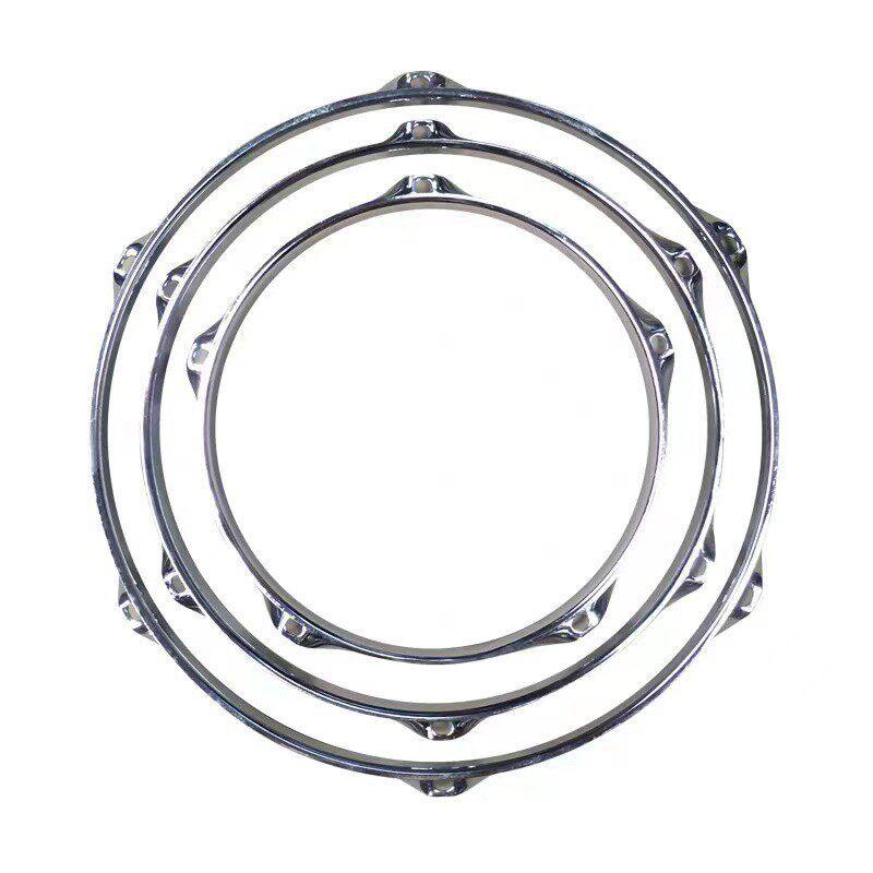 Black Electroplated Drum Hoop Kit for Snare, Bass, and Tom-Tom Drums