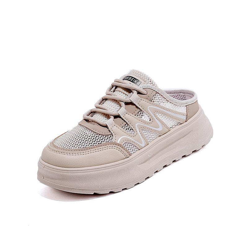 2025 summer trend breathable mesh breathable outside wear cool slippers women thick sole comfortable soft baseplate shoes women W3001