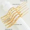 6pcs Simple Punk Gold Color Chain Bracelet Set Chunky Metal Link Chain Twisted Designs Multi Layered Bracelets For Women Jewelry