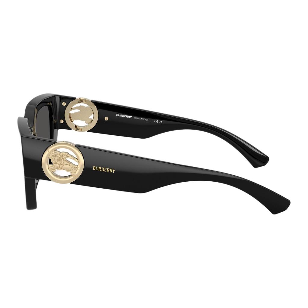 Burberry 4472U Logo Frame Irregular Sunglasses Unisex Sunglasses Black 0BE4472U