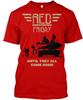 Red Friday Us Military T-Shirt Made In the USA Size S To 5XL