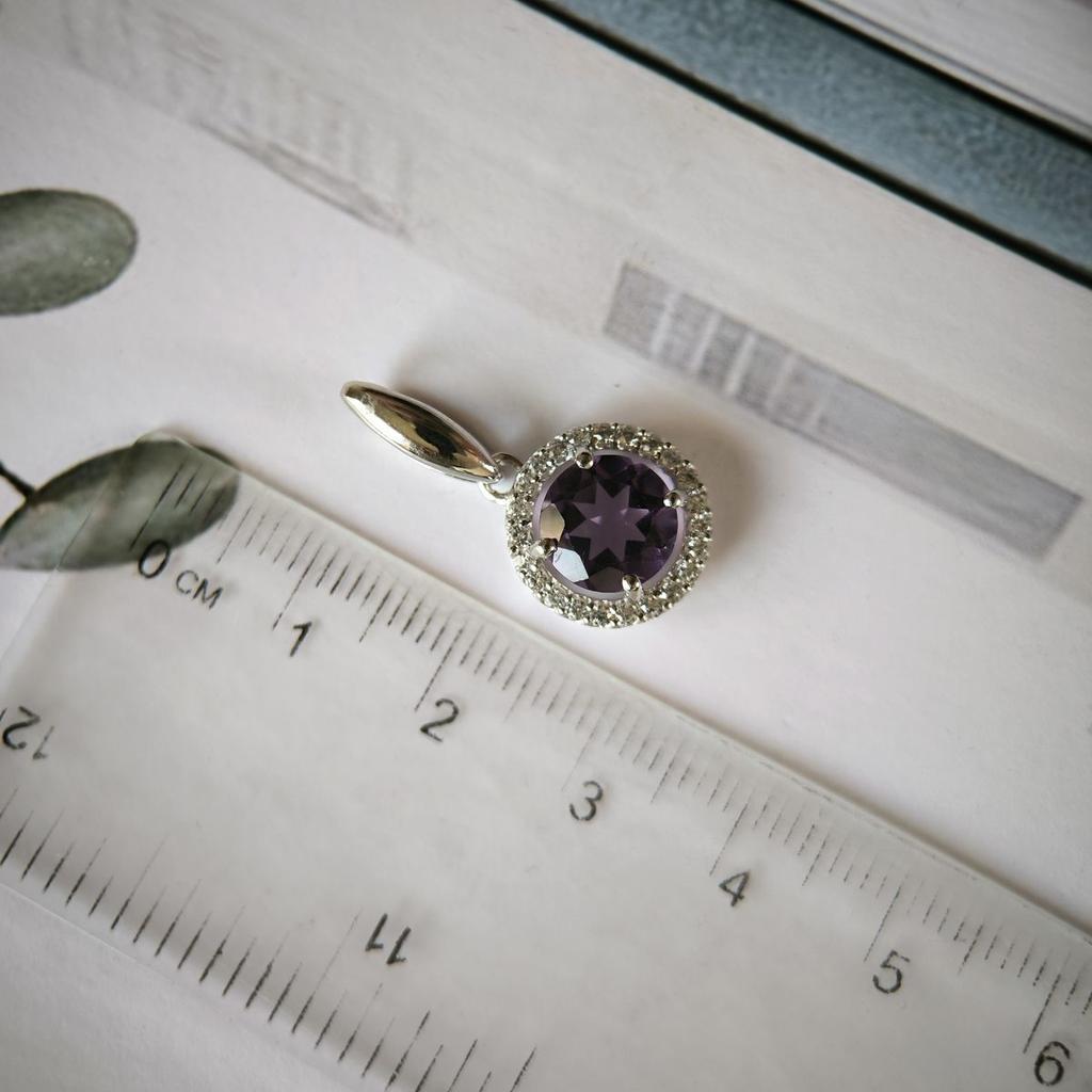 Серебряная подвеска с аметистом 2.104ct (2189381)