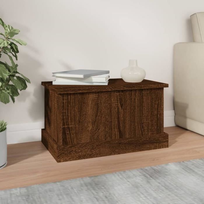VidaXL Boîte de rangement chêne marron 50x30x28 cm bois d'ingénierie 816503