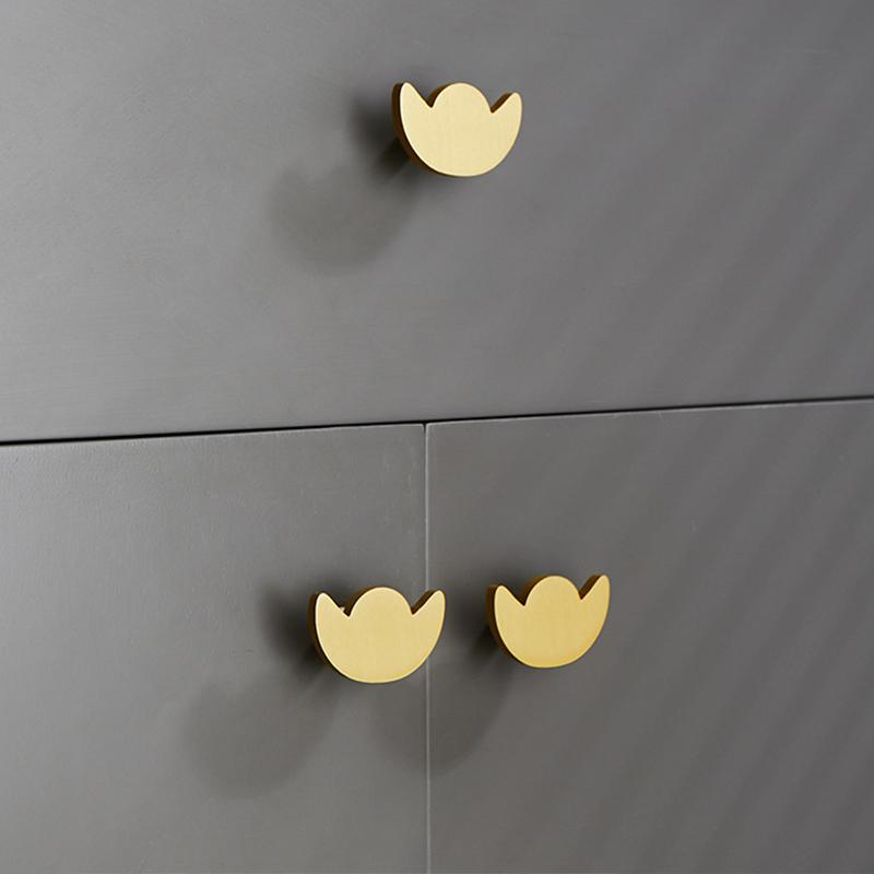 1 Stück Messing Kleiderschrank- und Schranktürgriff Personalisiertes Kinderzimmer Modern Schlicht und Leichter Luxus Gold Schublade Kleiner Griff