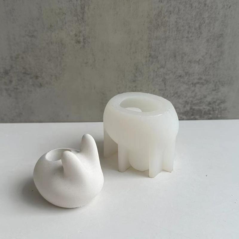 Handmade Silicone Candle Holder Mold Epoxy Resin Casting Mould for  Shaped Aromatherapy Candleholders Making