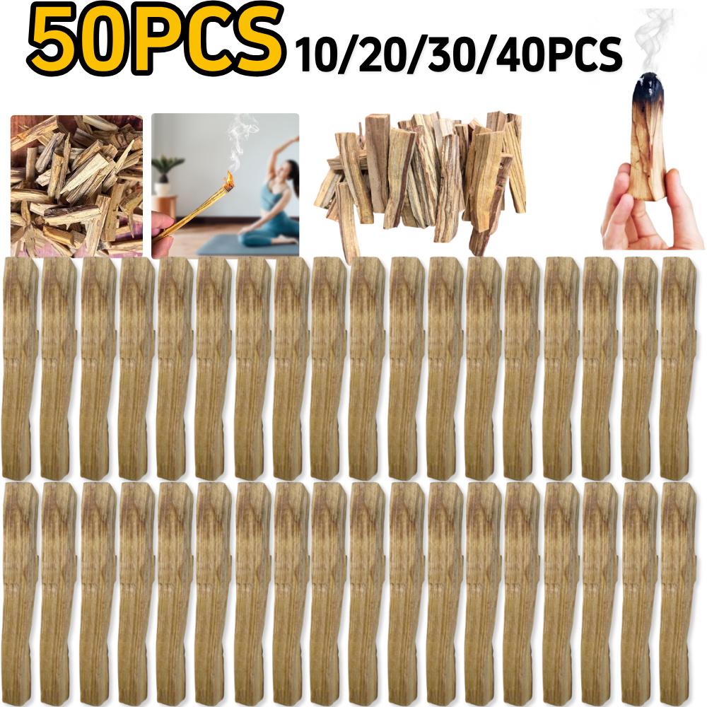 1-50PCS Palo Santo Natural Incense Sticks Scented Aroma Sticks for Meditation Relaxation 5PCS