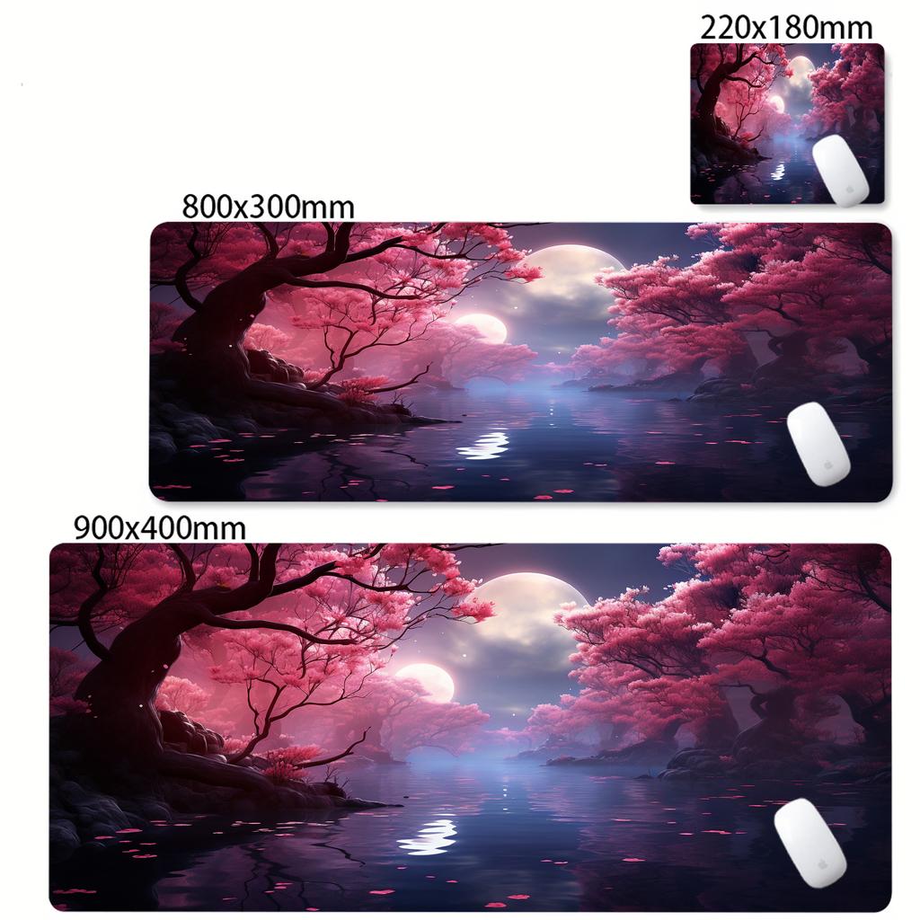 Sunset Landscape Mouse Pad Scenery Nature Mousepad XXL Natural Rubber Desk Mat Fabric Non Slip Rubber Base Desktop Mausepads
