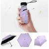 Small Mini Portable 5-folding Slim Pocket Flat Umbrella, Travel Mini Umbrella