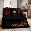 1pc V for Vendetta Flannel Throw Blanket - HD Printed Lightweight Soft Warm All-Season Blanket for Sofa, Bed, Travel, Camping 089