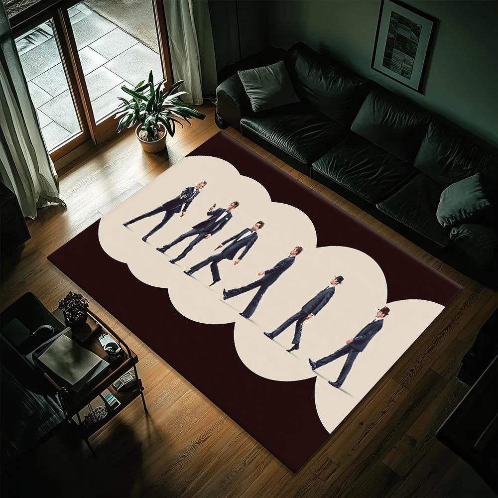 3D Spy Film Classic Poker J-Jame-s B-Bond Movie Carpet Rug Art for Room Decor Home Bedroom Gift Fans Area Rug Non-slip Floor Mat
