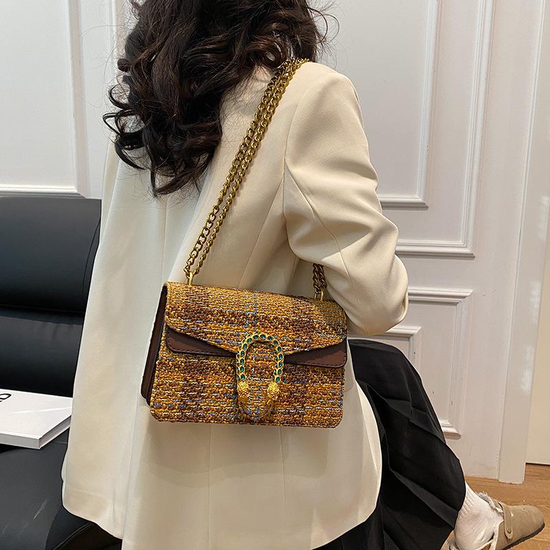 Women's  New Fashion Dionysus Bags Classic Single Shoulder and Cross - Body Small Square Bags with Chains