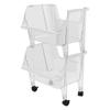 Kitchen Storage Cart, 2 Tier Rolling Cart, Silent Wheels