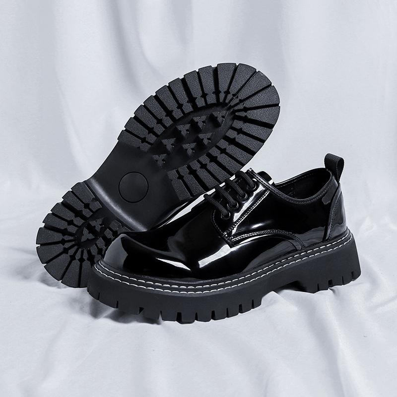 Fashion Man Luxury Brand British Style ClassicDress Shoes Mens Glossy Leather Black Wedding Shoes Oxford Formal Shoes Fashion