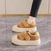 Thick-soled Fluffy Cotton Shoes Winter  New Velvet Warm Velcro Casual Bread Snow Boots