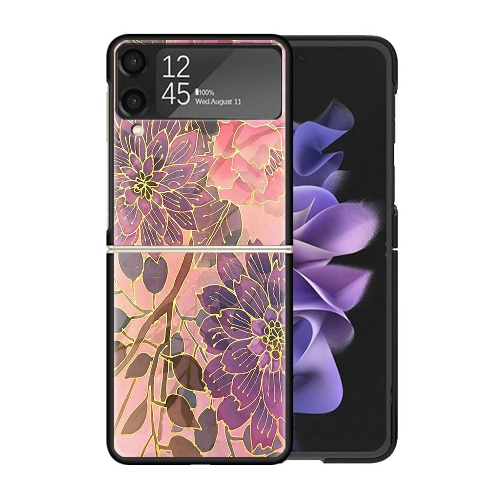 Beautiful Rose Bling Picture Clear Phone Case For Samsung Z Flip 7 6 5 4 3 Galaxy ZFlip7 ZFlip6 ZFlip5 ZFlip4 ZFlip3 5G Print Co