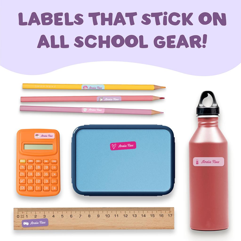 132 Personalized Name Stickers For Kids Custom Waterproof Name Labels For Bottles Lunch Boxes School Supplies