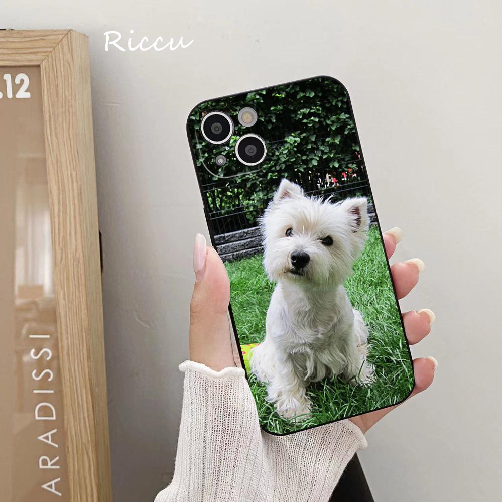 West Highland Terrier Westie Phone Case for Iphone 14 11 12 Pro 8 7 14 Plus X Pro MAX 13 MINI XR XS SE 2020 Soft Phone Covers