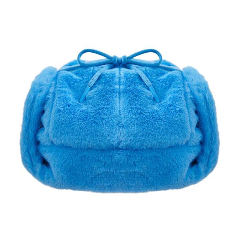 Fashionable Blue Bear Autumn/Winter Thick Cartoon Warm Ear Protection Plush Cold Cap
