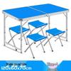 Portable Aluminum Alloy Folding Table and Chair Set for Outdoor Camping and Street Stalls