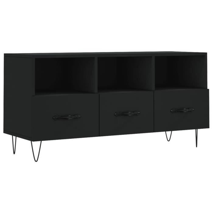 VidaXL TV Stand Black 102x36x50 Cm Engineered Wood 829029