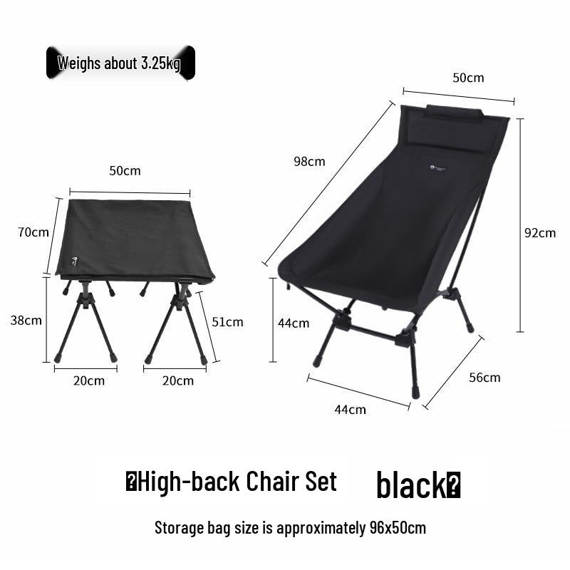 Explorer Outdoor Folding Set: Portable Moon Chair, Camping Picnic Stool, Beach Chair, Fishing Chair.