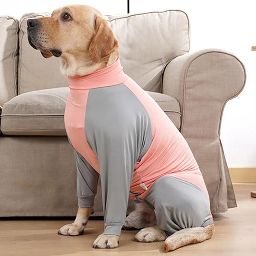 Elastic Dog Anti-lick Recovery Suit Breathable Dog Weaning Bodysuit for Medium Large Dogs