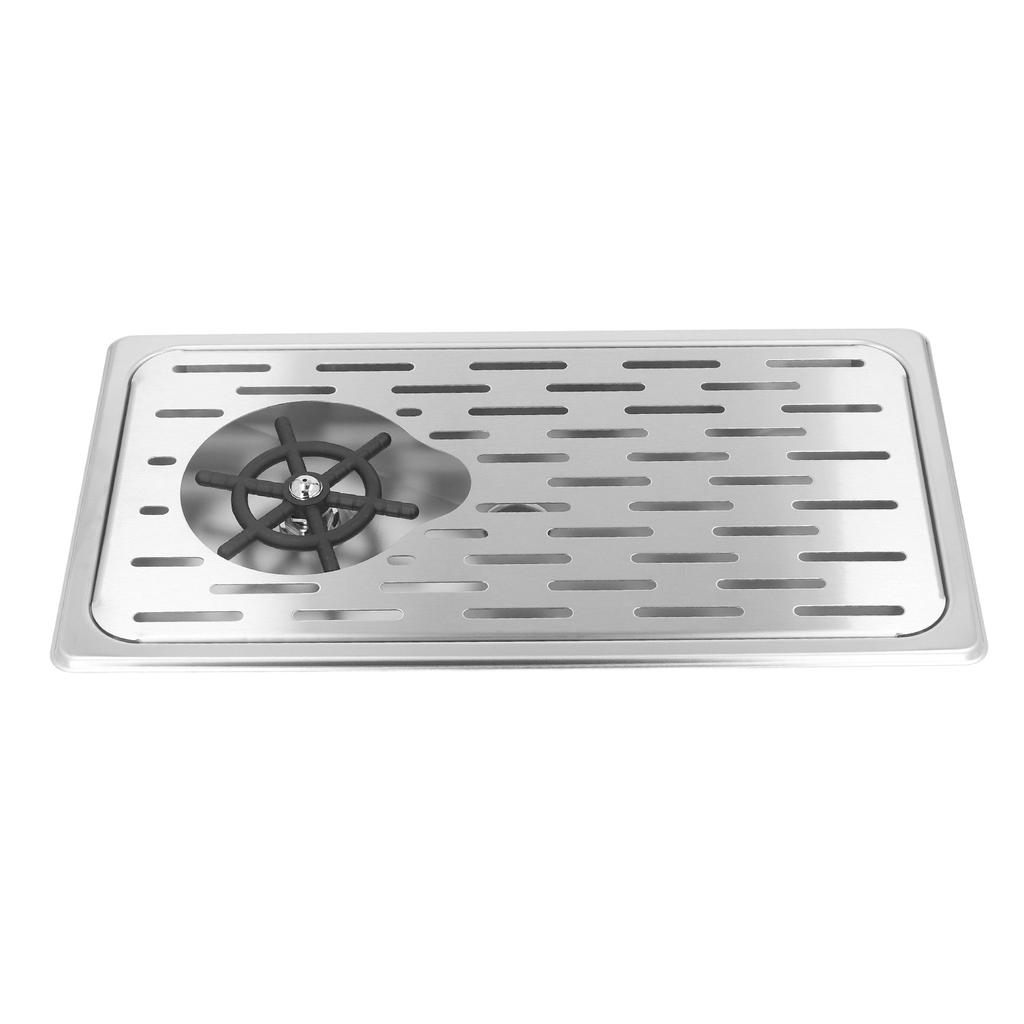 Washer Glass Rinser G1/2 Water Connection Port Silver Pitcher Rinser Countertop Sink for Bar Coffee
