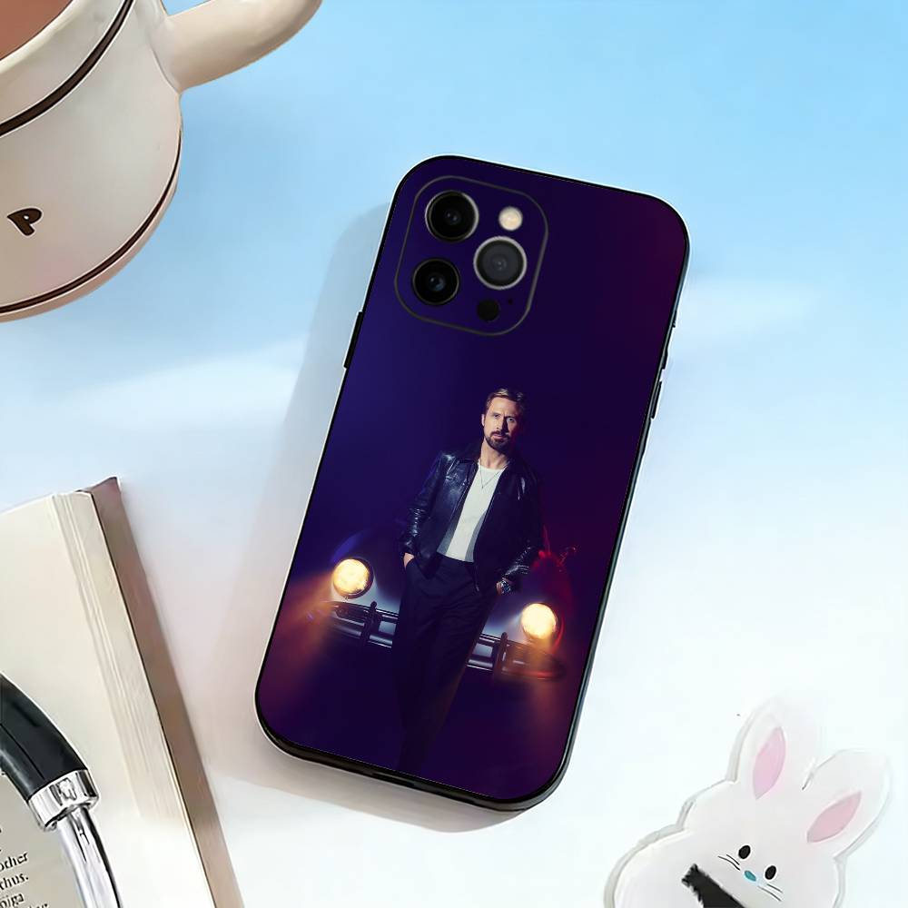 R-Ryan Gosling Phone Case For iPhone 17, 16,15,14,13,12,11 Plus,Pro Max, Others Soft Black Cover