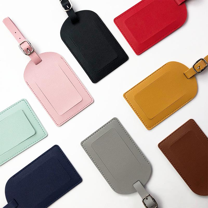 Creative Multi-Color Airplane Boarding Pass Luggage Tag - PU Leather