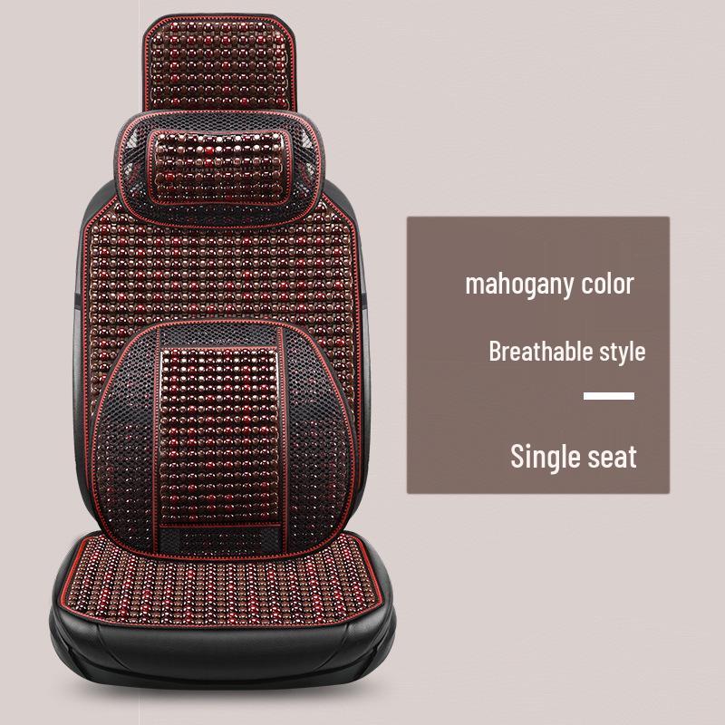 Breathable Wooden Bead Car Seat Cushion - Universal, Cool, Ventilated Mat for All Seasons
