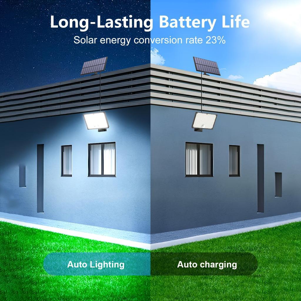 Solar Lights Outdoor 106/400LED Remote Solar Security Lights Motion Sensor Waterproof Solar Powered Flood Light Yard Shed Garage