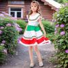 Girls Mexican Exotic Ethnic Festival Carnival Costume for Halloween Party Cosplay Dress