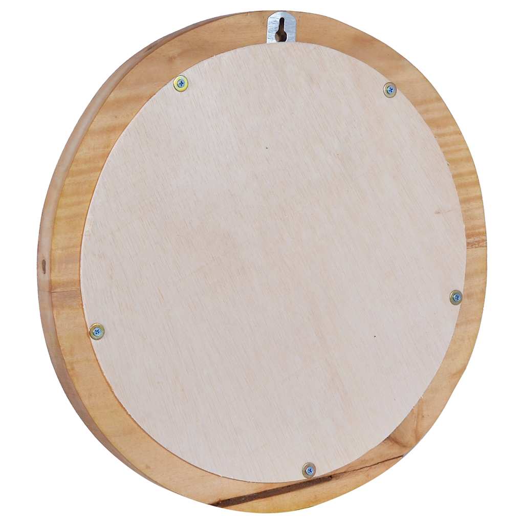Wall Mirror 40 Cm Teak Round