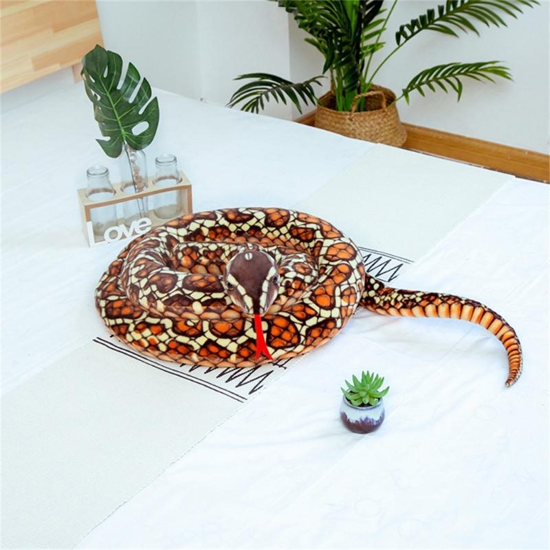 Oversized Snake Prank Toy Stuffed Animals Toy for Adult Halloween Stuffed Snake Figure Toy Prank for Kids