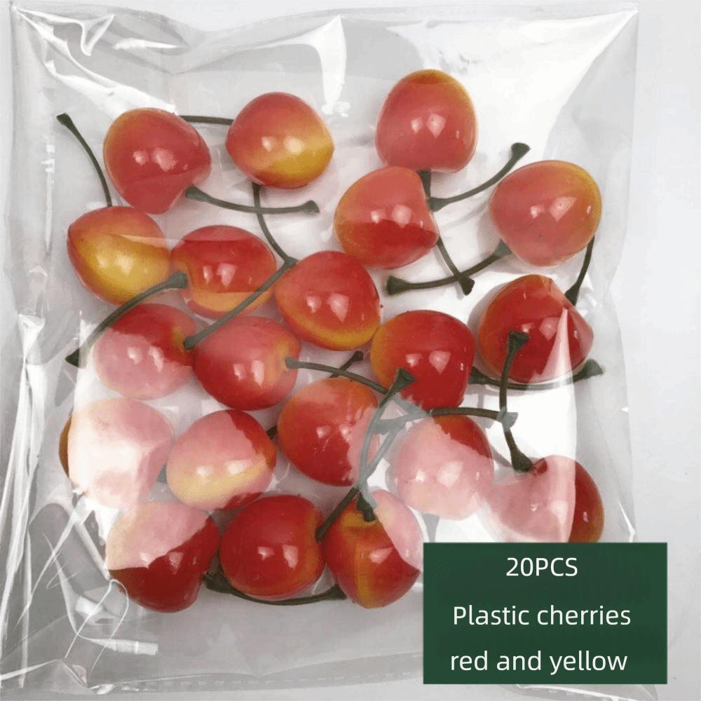 20PCS Multicolor Simulation Fruits Vegetables Fake Cherry Lemon Patoto  Party Wedding Supplies