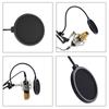 Double Layer Studio Microphone Flexible Wind Screen Sound Filter For Broadcast