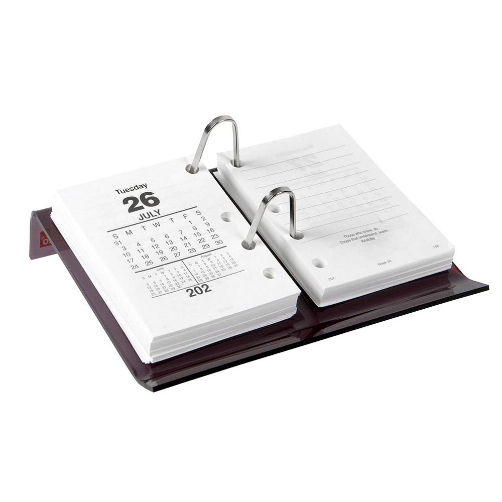 Sasco Kalender mit Seitenloch für Schreibtisch (Braun)